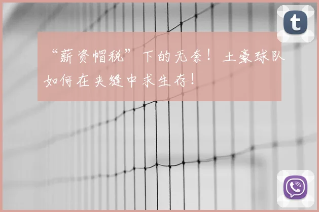 “薪资帽税”下的无奈！土豪球队如何在夹缝中求生存！